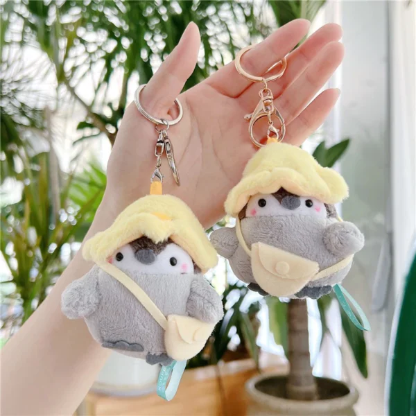 8cm Penguin Yellow Bag Keychain