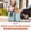 SHOWKOO Luggage Sets Expandable PCABS Durable Suitcase Double Wheels TSA Lock Mint Green