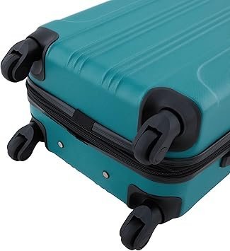 Travelers Club Chicago Hardside Expandable Spinner Luggage Teal 20 CarryOn