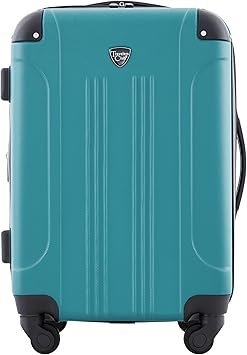 Travelers Club Chicago Hardside Expandable Spinner Luggage Teal 20 CarryOn