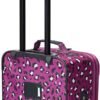 Rockland Fashion Softside Upright Luggage Set ExpandableTelescopic HandleWheel Purple Leopard 2Piece 1419