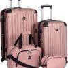 Travelers Club Midtown Hardside Luggage Travel Rose Gold 4Piece Set